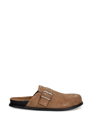 VAGABOND Effie buckle-fastening suede mules - Brown