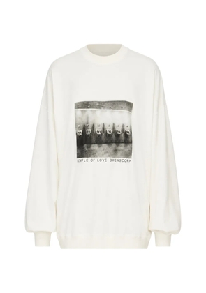 Rick Owens DRKSHDW Hun graphic-print crew-neck sweater - White
