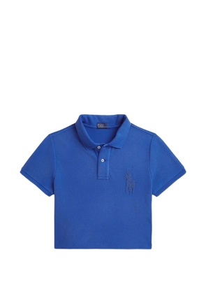 Polo Ralph Lauren cropped piqué polo shirt - Blue
