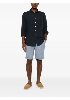 Profuomo long-sleeve spread-collar shirt - Blue