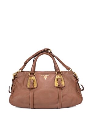 Prada Pre-Owned logo-motif shoulder bag - Brown