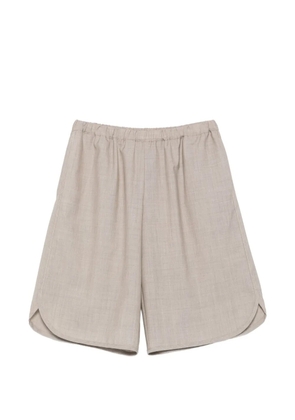 The Frankie Shop elasticated-waist curved-hem shorts - Grey