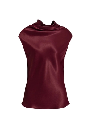Alberta Ferretti cowl-neck sleeveless blouse - Red