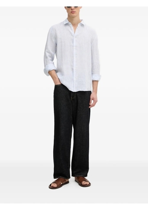 Trussardi striped linen shirt - White