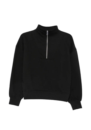 Calvin Klein half-zip logo-embroidered sweater - Black