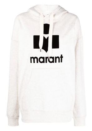 MARANT ÉTOILE logo-print pouch-pocket hoodie - Neutrals