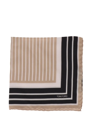TOM FORD striped pocket square - Neutrals