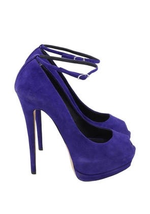 Giuseppe Zanotti Vintage Ankle-strap peep-toe pumps - Purple