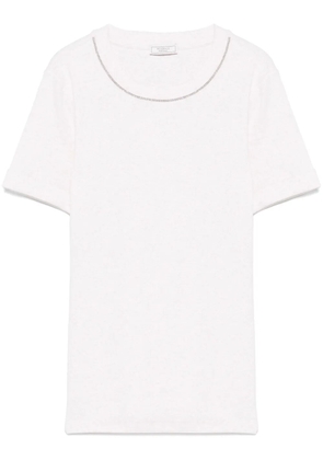 Peserico ribbed T-shirt - Neutrals