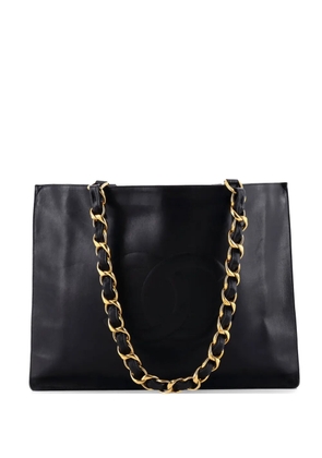 CHANEL Pre-Owned CC Chain Lambskin XL tote bag - Black