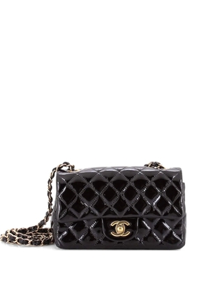 CHANEL Pre-Owned Classic Single Flap Bag Quilted Patent Mini crossbody bag - Black