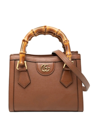 Gucci Pre-Owned 2000-2015 Mini Calfskin Bamboo Diana satchel - Brown