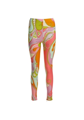 PUCCI Iride-print leggings - Orange