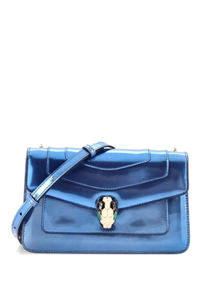 Bvlgari Pre-Owned Serpenti Forever Metallic Leather Small shoulder bag - Blue