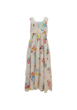 Pero floral-print tiered dress - Neutrals