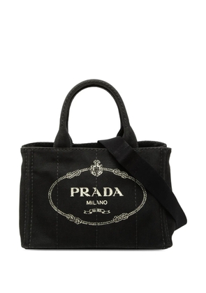 Prada Pre-Owned 2013-2026 Small Canvas Canapa Logo satchel - Black