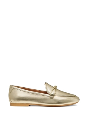 Geox New Palmaria metallic-finish knot-detail loafers - Gold