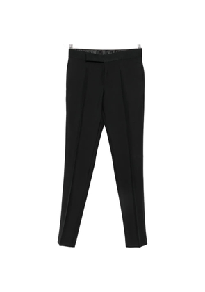 Emporio Armani satin-trim trousers - Black