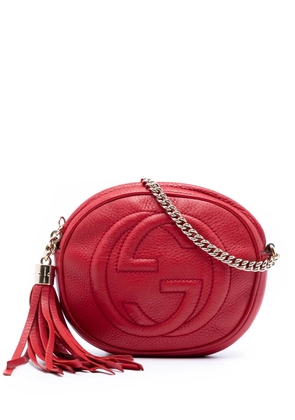 Gucci Pre-Owned 2016-2026 Mini Pebbled Calfskin Soho Chain crossbody bag - Red