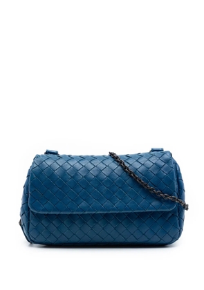 Bottega Veneta Pre-Owned 2012-2026 Mini Nappa Intrecciato Expandable Chain Flap crossbody bag - Blue