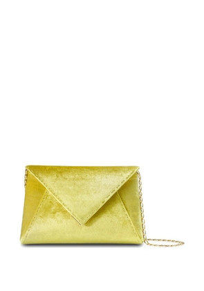 Tyler Ellis Lee Pouchet crushed-velvet clutch bag - Yellow