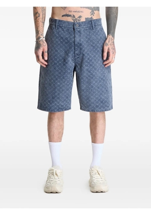 Daily Paper monogram-print washed shorts - Blue