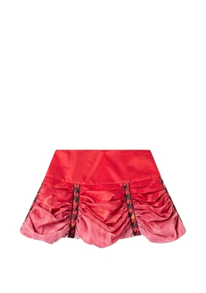 PUCCI Marmo gradient-print ramie skirt - Red
