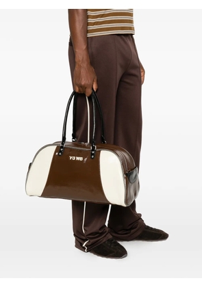 Y-3 x Wales Bonner patent-finish shoulder bag - Brown