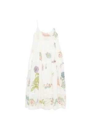 INJIRI floral-print maxi dress - White