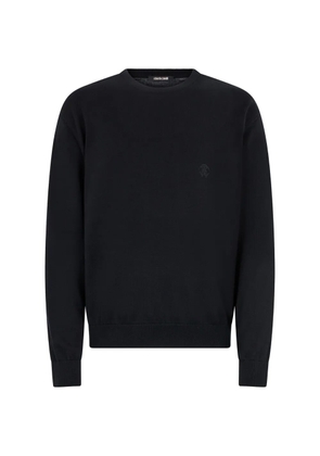 Roberto Cavalli monogram-embroidered sweater - Black