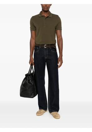 TOM FORD tipped-collar polo shirt - Green