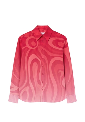 PUCCI Marmo degradé-print popeline shirt - Red