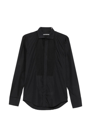 Brian Dales pleated bib-front shirt - Black