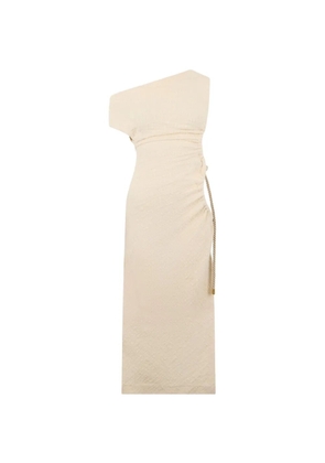 Roberto Cavalli one-shoulder cutout dress - Neutrals