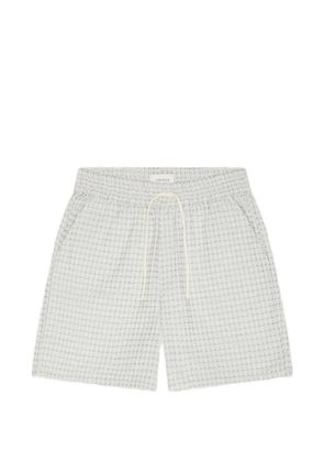 Les Deux checkered-pattern drawstring shorts - Grey