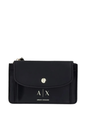 Armani Exchange logo-print wallet - Black