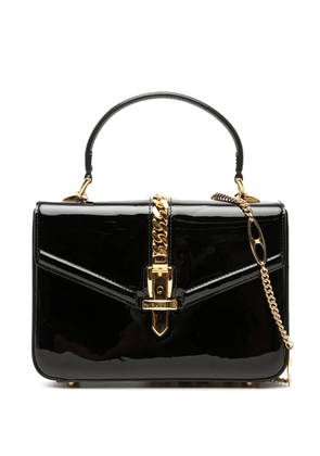 Gucci Pre-Owned 2000-2015 Mini Patent Sylvie 1969 Top Handle Bag satchel - Black