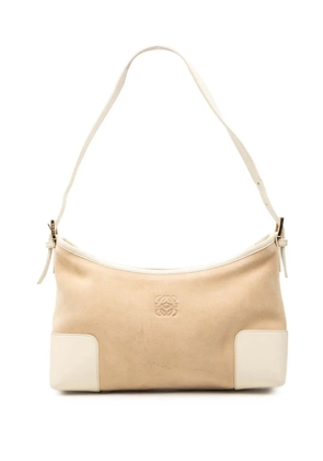 Loewe Pre-Owned 2003 Suede Anagram shoulder bag - Brown