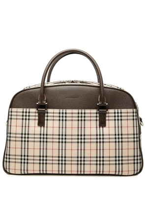 Burberry Pre-Owned 2000-2017 House Check Canvas satchel - Neutrals