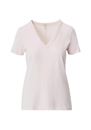 rag & bone slub-texture V-neck T-shirt - Pink