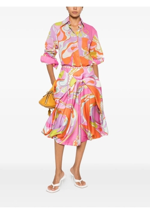 PUCCI Iride-print silk shirt - Pink