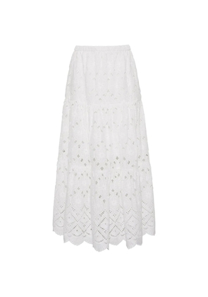 Cara Cara Melanie eyelet-embroidered maxi skirt - White
