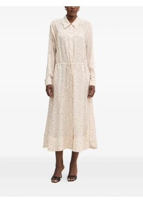 Trussardi all-over-print drawstring-waist dress - Neutrals
