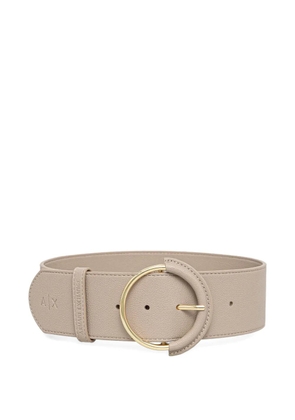 Armani Exchange logo-debossed belt - Neutrals