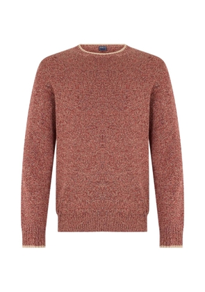 Fedeli round-neck sweater - Red