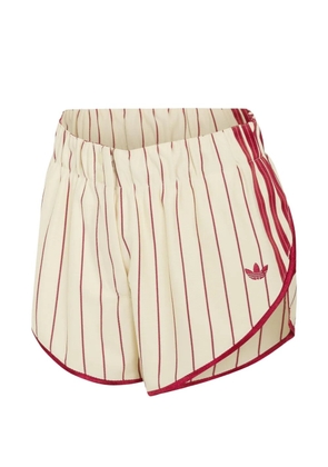 adidas pinstripe-pattern shorts - Neutrals