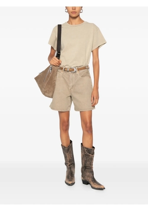 SLVRLAKE Square crew-neck T-shirt - Brown