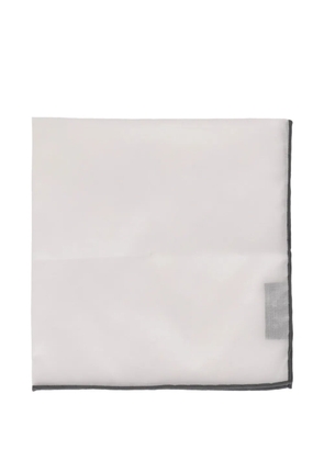 TOM FORD contrast-trim pocket square - White