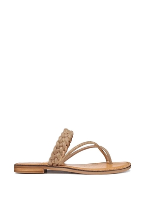 Geox Maddalusia C crystal-embellished braided sandals - Neutrals