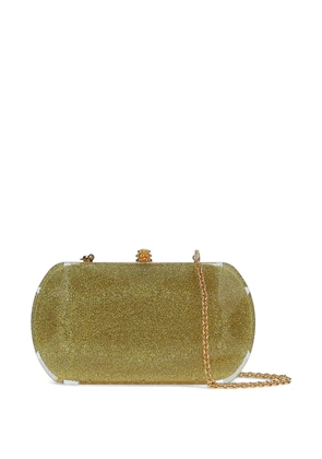 Tyler Ellis Giulia glitter clutch bag - Gold